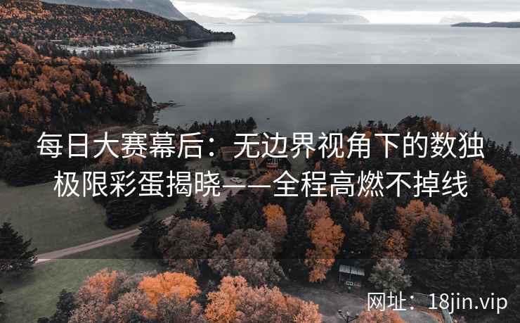每日大赛幕后：无边界视角下的数独极限彩蛋揭晓——全程高燃不掉线