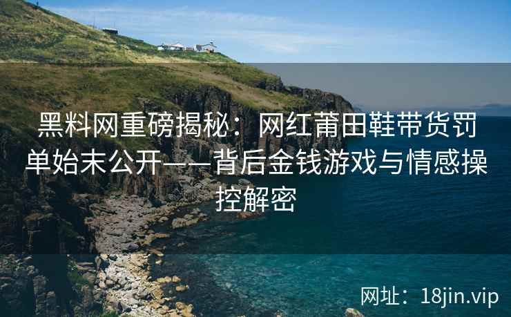 黑料网重磅揭秘：网红莆田鞋带货罚单始末公开——背后金钱游戏与情感操控解密